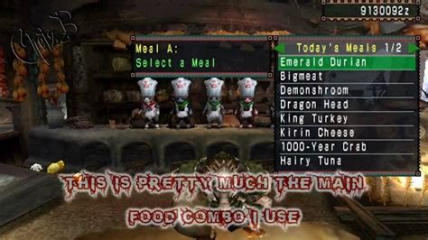 monster hunter freedom unite food combos|MHFU: Food Recipes .